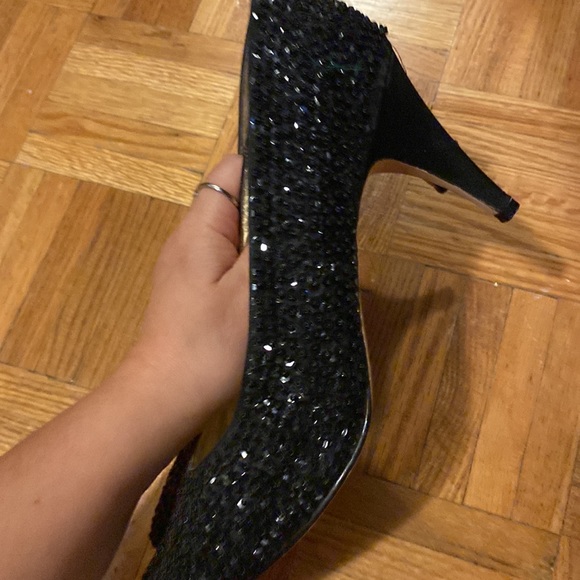 Black Sparkly Pumps - Picture 8 of 8